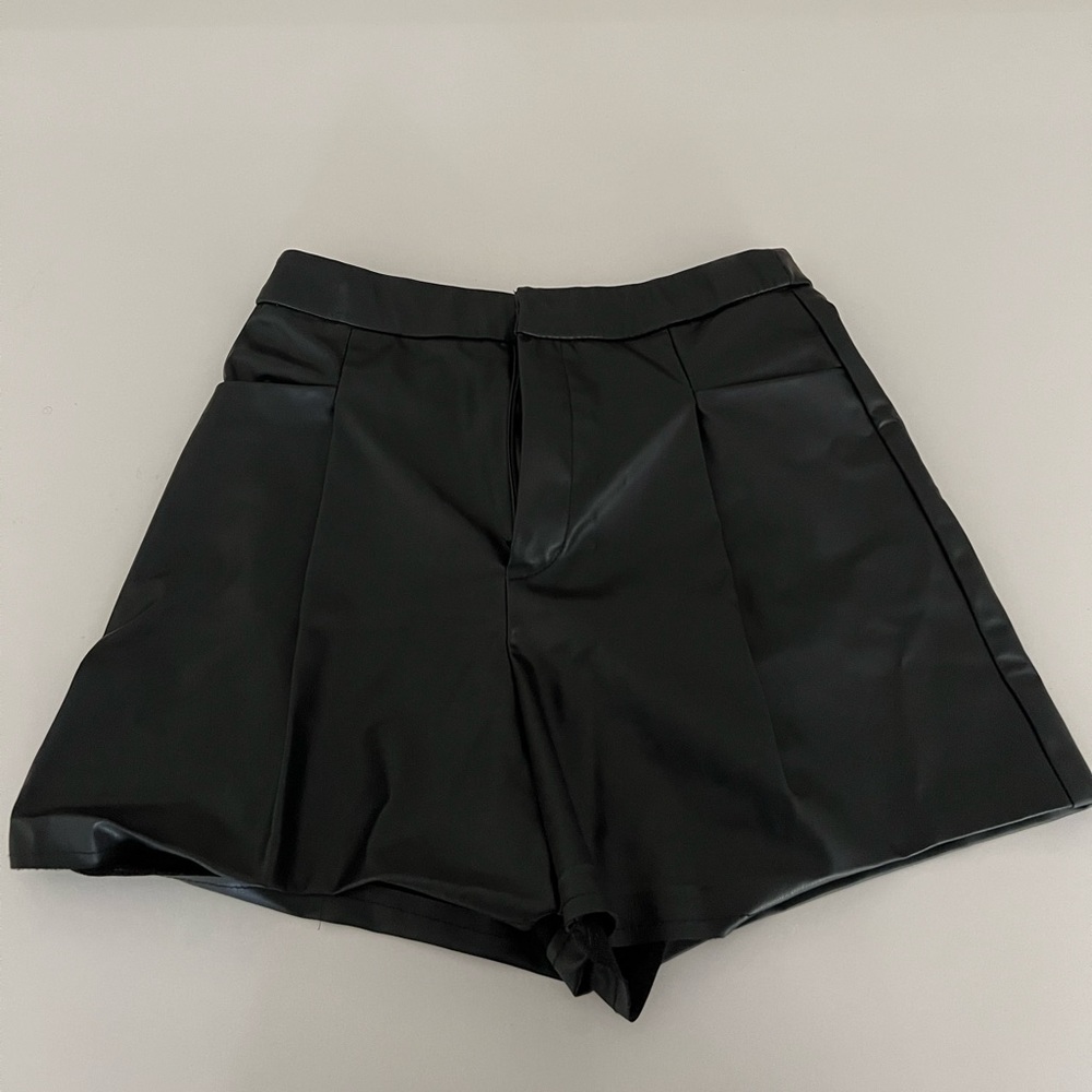 Zara Leather Shorts